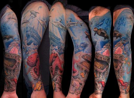 Tattoos - Underwater Sleeve - 62713